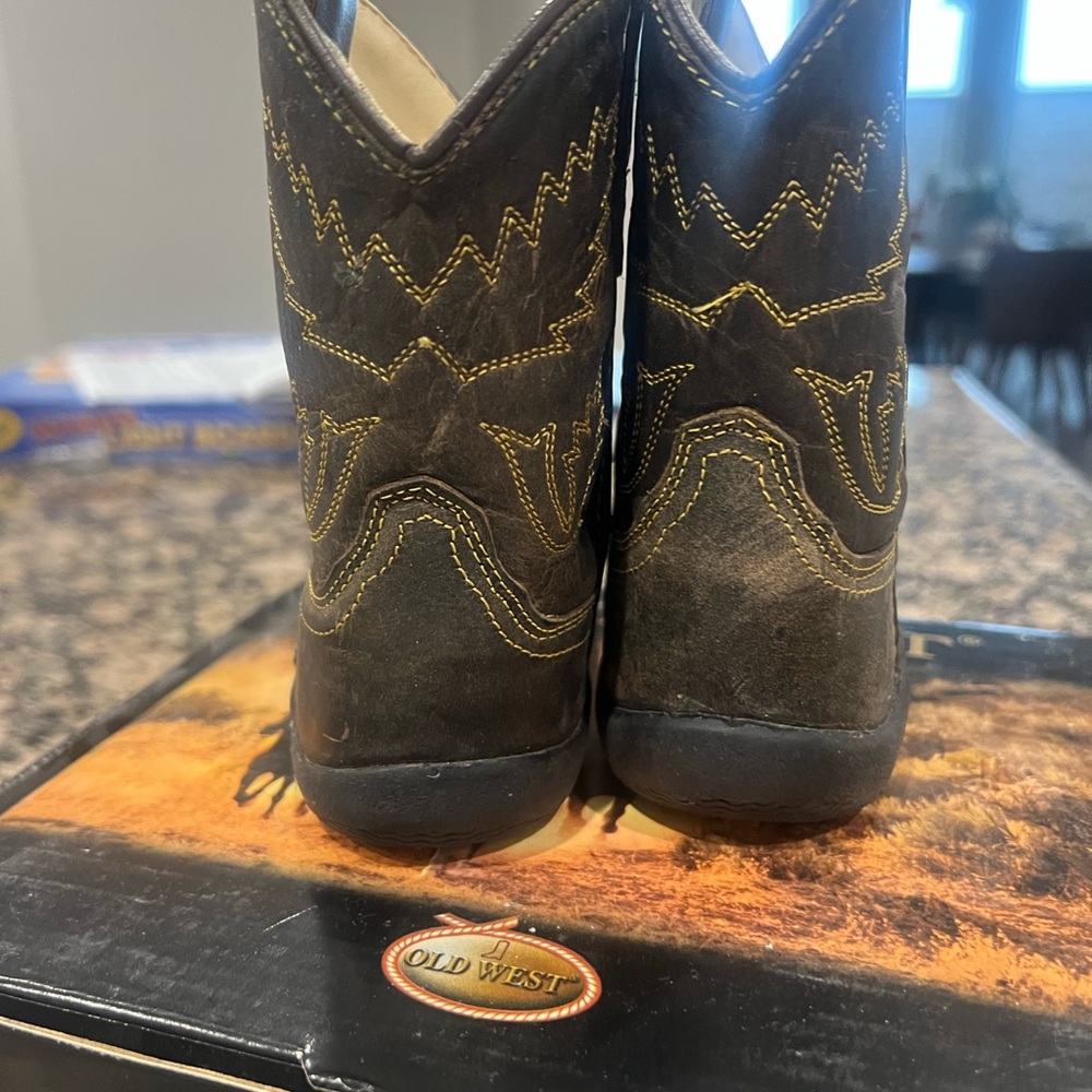 OLD WEST TODDLER COWBOY BOOTS - ROUND TOE - Picture 7 of 10